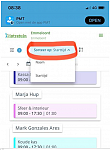 Het week- en dagrooster van alle afdelingen in de PMT app kunnen bekijken